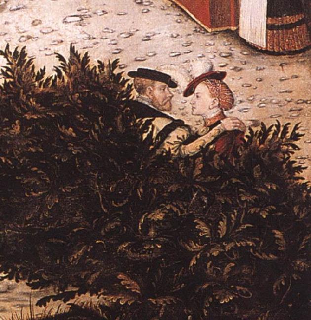 CRANACH, Lucas the Elder The Fountain of Youth (detail) fgjk